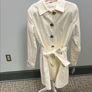 Pendleton Ivory Trench Coat with Tie Belt